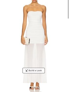 Amanda uprichard X Revolve LEO dress in ivory. Worn once. Size Large